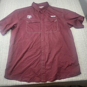 Texas A&M Aggies Shirt Mens XL Red NCAA Football Columbia PFG Fishing Top